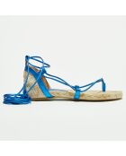 Sandales en Cuir Paulina bleu éléctrique